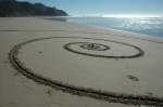 Rhoose sand sign : magnetic spiral